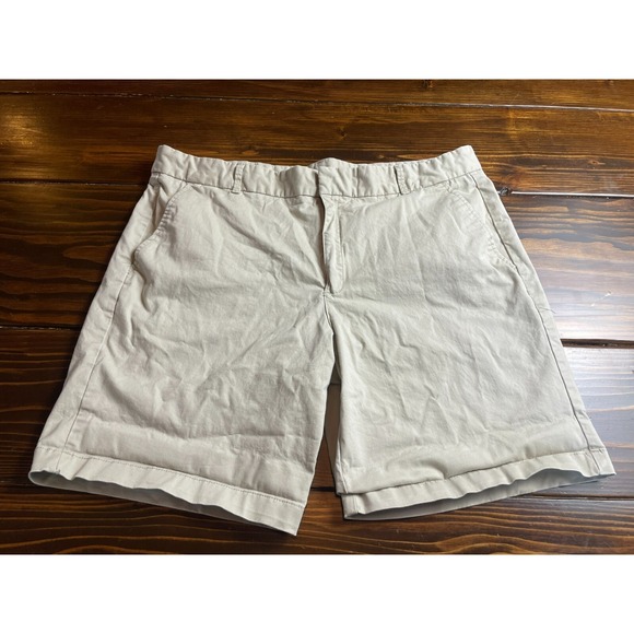 STYLUS Pants - Stylus Shorts, Women's Size 16, Tan, Boyfriend Bermuda, Flat Front
